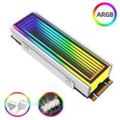 Imagem de Dissipador Calor Ssd M2 Nvme Branco Led Infinito Argb 5v