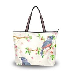 Imagem de Bolsa de ombro My Daily Women para pássaros, aquarela, galhos, bolsa grande, Multi, Medium