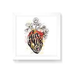 Imagem de Arte Maníacos Quadro Decorativo Deixa o Amor Florir Color - 50x50cm (Moldura em laca )