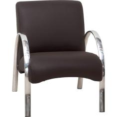 Imagem de Poltrona Decorativa Polly 1 Lugar Corino - Matrix - Marrom