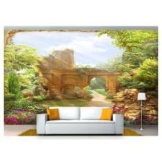 Imagem de Papel De Parede Paisagem Digital Jardim Flroes Dah14