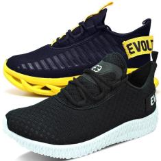 Imagem de Tênis Feminino Running Esporte Confortável Kit 2 Pares-Feminino