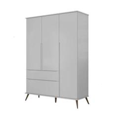 Imagem de Guarda Roupa Retro Melinda 3 Portas Cinza - Fbaby - Phoenix Baby