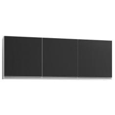 Imagem de Armário Aéreo de Cozinha 150cm 3 Portas Argélia Branco/Preto - Lumil -
