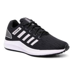 Imagem de Tenis Feminino Masculino Preto Confortável Leve Macio Para Exercícios 