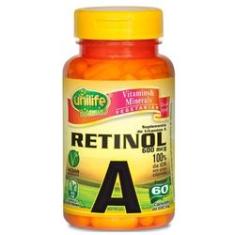 Imagem de Vitamina a retinol 60capsulas 500mg - unilife