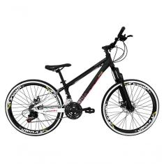 Imagem de Bicicleta Aro 26 Vikingx Tuff X44 Preto-branco 21v Alumínio Freio A Disco Aros Vmaxx Pretos