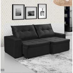 Imagem de Sofá 3 Lugares Lottus 2,25M Retrátil Reclinável Cinza - Premier Estofa