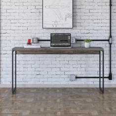 Imagem de Mesa Dynamica 150x50x75cm Carvalho Dark - Est.preta Carvalho Dark - Est.preta