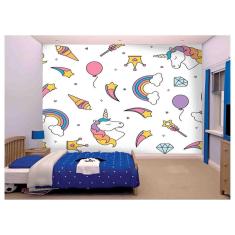 Imagem de Papel De Parede Infantil Unicórinio Arco Iris Azs130