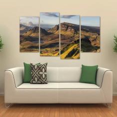 Imagem de Quadro Decorativo Paisagens Canyon Mosaico Em Tecido 4 Peças