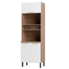 Imagem de Paneleiro Torre Quente 70cm 3 Portas Avelã Thela Mel/branco