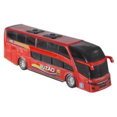 Imagem de Carrinho Brinquedo Mini Ônibus Buzão 2 Andares Vermelho Bs - Bs Toys