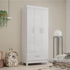 Imagem de Guarda-roupa 3 Pts 1 Gaveta Prince Branco Demóbile Branco