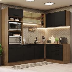 Imagem de Cozinha Completa 399001 Com Armário E Balcão Rustic/Preto