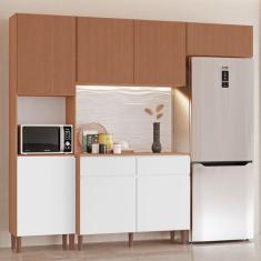 Imagem de Cozinha Completa Modulada Bali 100% MDF com 1 Balcão 7 Portas e 2 Gave