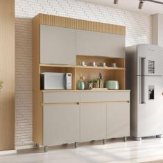 Imagem de Cozinha Compacta 5 Portas 2 Gavetas Realeza 160cm 100% Mdf - Nesher Mó