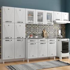 Imagem de Armário de Cozinha Compacta de Aço Completa Star New 14 Portas 2 Gavetas Branco - Pnr Móveis