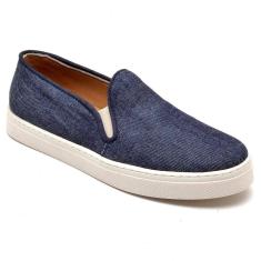 Imagem de Tênis Slip On Feminino Jeans Calce Fácil Casual Moderno