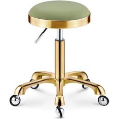 Imagem de Banqueta Wor Banquetas giratórias redondas Cadeira giratória para salão de beleza Tatuagem itchen Massagem Banqueta giratória ajustável em altura para salão de massagem Tatuagem Home Office,