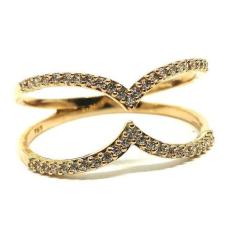 Imagem de Anel de ouro 18k Borboleta com Pedras - Elegancy Joias