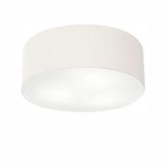 Imagem de Plafon Cilíndrico Md-3047 Cúpula em Tecido 45x15cm Branco - Bivolt