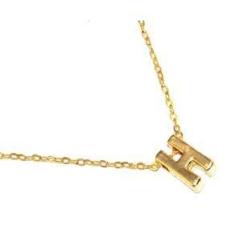 Imagem de Colar Cordão Inicial Letra H Lembrancinha Folheado 18k