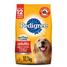 Imagem de Ração Pedigree para Cães Adultos Sabor Carne e Cereais 10kg - 10,1Kg