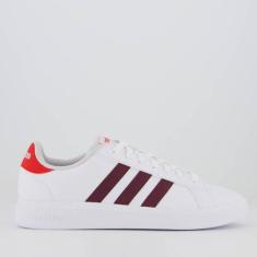 Imagem de Tênis Adidas Grand Court Base 2.0 Branco E Bordô