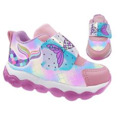 Imagem de Tênis Led Infantil Mini Pé Menina Com Luz-Feminino