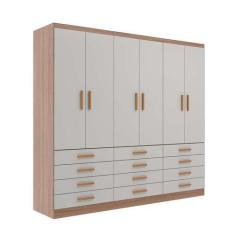 Imagem de Guarda-Roupa Casal New Monaco 6 Pt 12 Gv Branco E Demolição - Modern