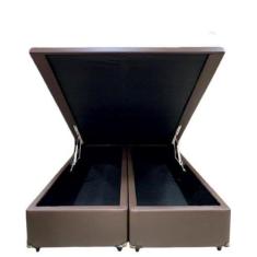 Imagem de Cama Box Baú Bipartido Casal 1,38 X 1,88 Blindada Tecido Sintético Mar