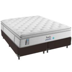 Imagem de Cama Box e Colchão Confort Gel Molas Ensacadas com Pillow Top King Sea