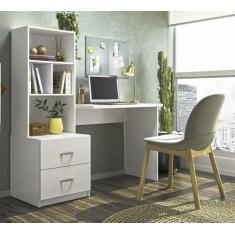 Imagem de Escrivaninha Livreiro Cristal Branco Peternella