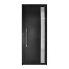 Imagem de Porta Lambril C/ Visor e Puxador Alumínio Preto 2.10 x 0.90 - Hale