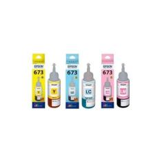 Imagem de Kit 3x Tinta Epson Original L1800 L800 L805 L1300 L850 T673