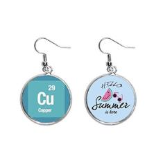 Imagem de Copper Chemical Element Science Ear Drop Summer Melancia brinco Wear