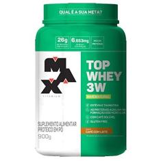 Imagem de Max Titanium Top Whey 3W (900G) - Sabor Mais Natural - Café Com Leite