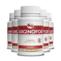 Imagem de Kit 5 Arginofor L Arginina Vitafor 60 Cápsulas