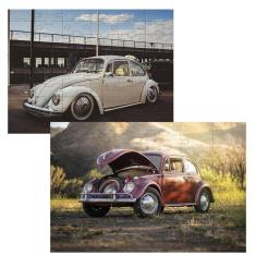 Imagem de Kit 2 Quebra-Cabeças Atividades Mente Fuscas Antigos 60