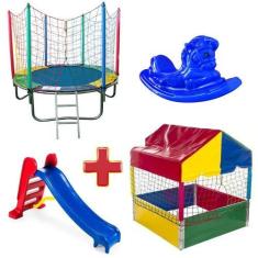 Imagem de Cama Elástica/ Pula Pula 1,83M + Piscina De Bolinhas 1,00M Quadrada +