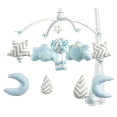 Imagem de Móbile Berço Bebê Musical E Giratório Nuvens E Balão Azul - Sleepbaby