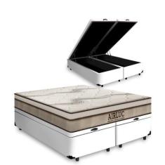 Imagem de Cama Box Baú King + Colchão De Molas Ensacadas Gazin Airluc 193cm