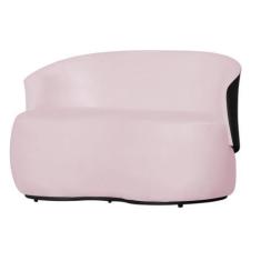 Imagem de Namoradeira Beatriz Suede Rosa Bebê Composê Material Sintético Preto -