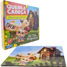 Imagem de Quebra Cabeça Os 3 Porquinhos 24 Peças - Pais E Filhos