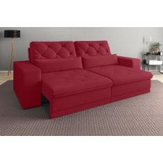 Imagem de Sofá 3 Lugares Net Royale Assento Retrátil E Reclinável 2,00M (L) Vermelho – Netsofas