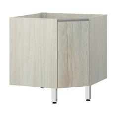 Imagem de Balcão Sem Tampo Canto Diagonal Luciane Lis Legno Crema