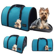Imagem de Bolsa Transporte Pet Luxo Cães E Gatos Avião Preto Rf04-2 - Joseph Mar