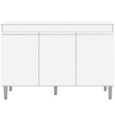 Imagem de Balcão De Pia Para Cozinha 120 Cm Kadu 3 Portas Branco