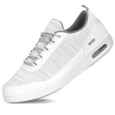 Imagem de KWUKOTY Sapatos Diabéticos para Homens | Calçados de Caminhada Ajustáveis Wide Fit | Facilita o Desconforto dos Pés | Size 37.5-44 Cinza